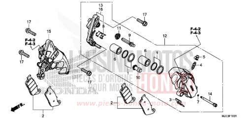 VORDERRAD-BREMSSATTEL (2) CBR650FAH de 2017
